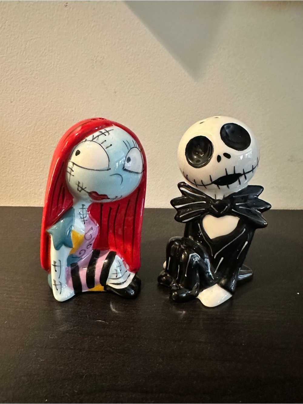 Nightmare Before Christmas Ceramic Jack & Sally Salt & Pepper Shakers
